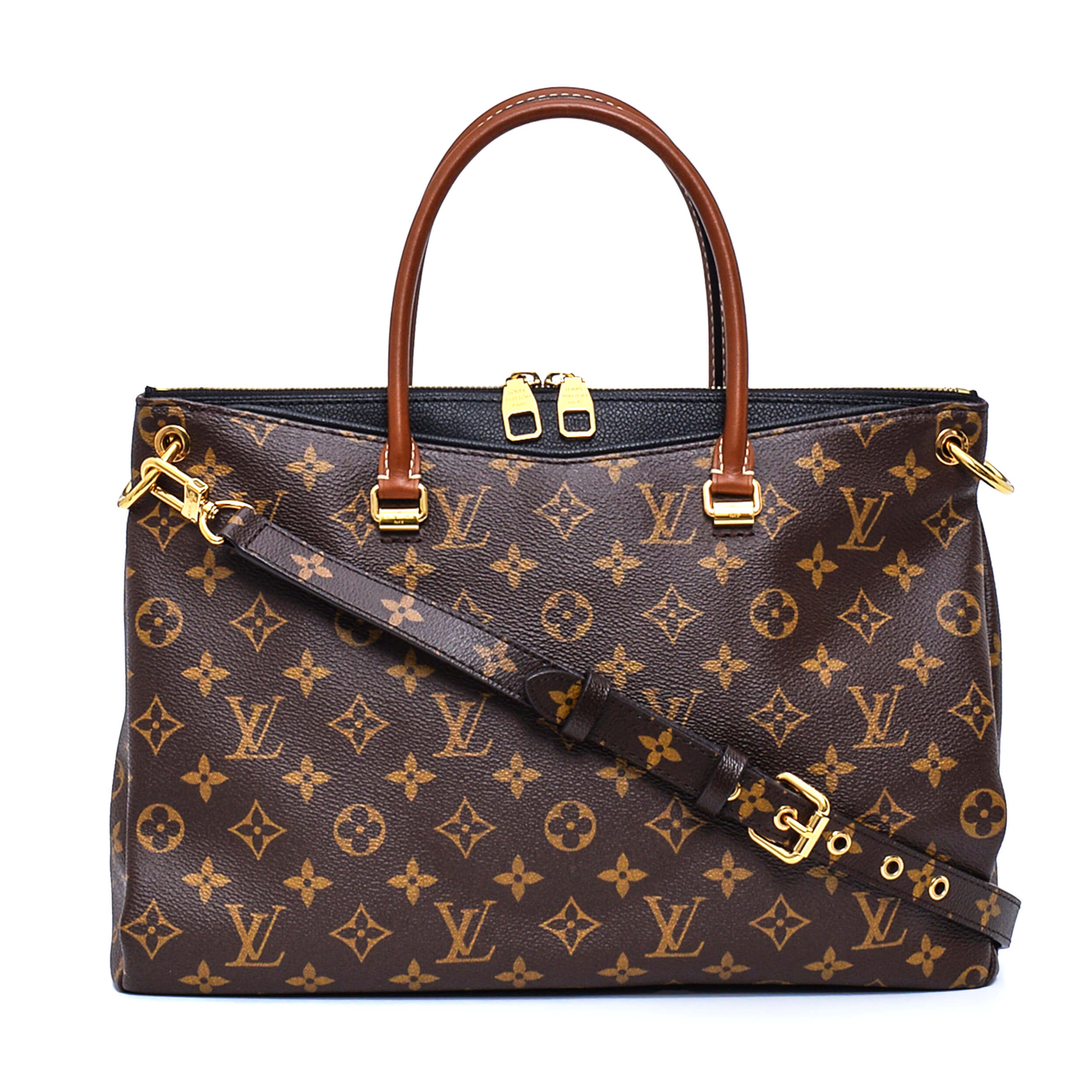 Louis Vuitton - Monogram Canvas&Brown Pallas MM Bag 